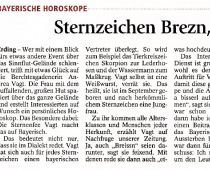 Andrea Vagt - Sinnflut Original Bayrisch Horoskop - Münchner Merkur, 29.07.2011